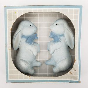 Vtg NOS Miller Studio USA Lop Eared Bunnies Rabbits Easter Chalkware Wall Decor